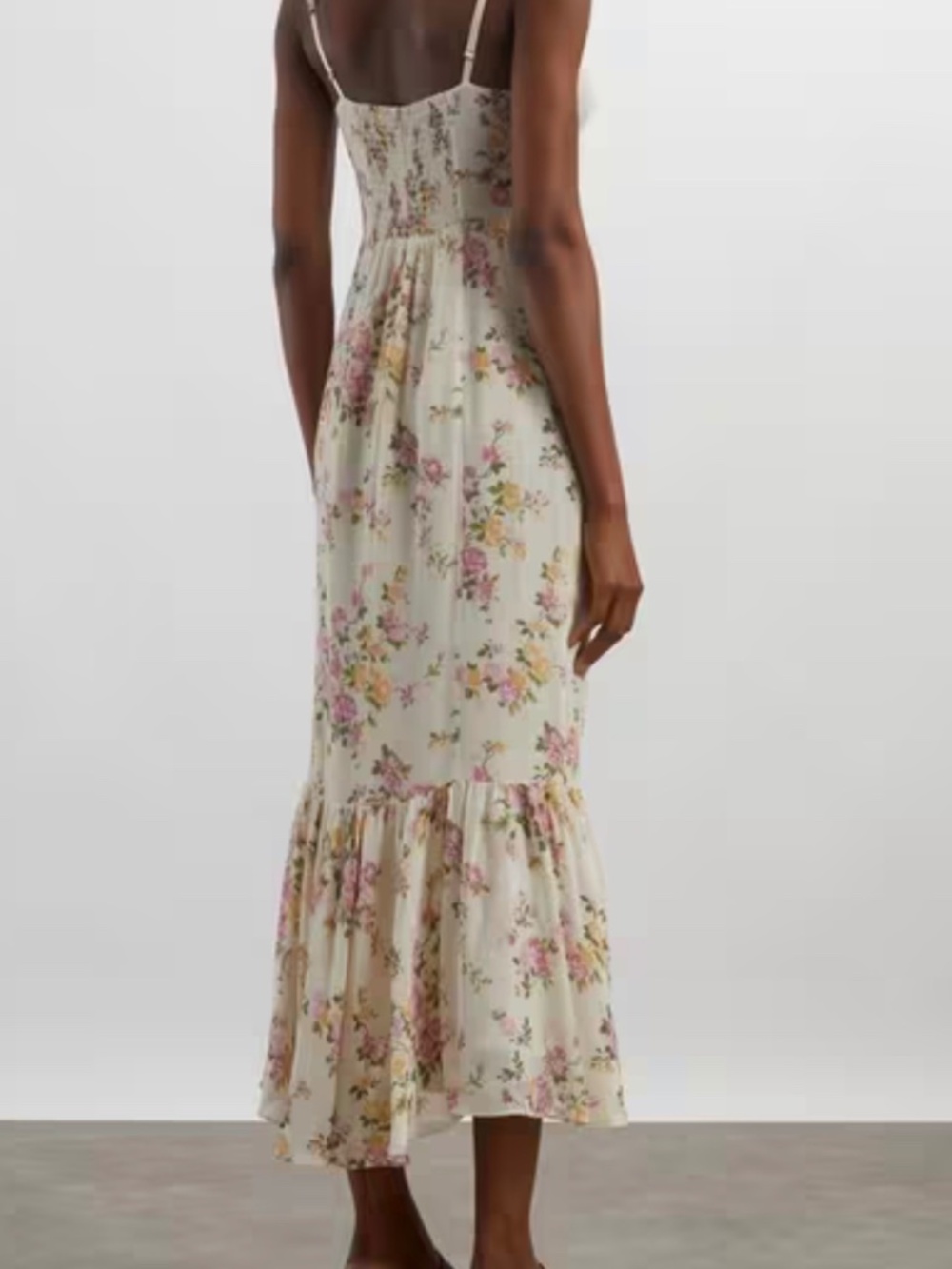 🔥 NWT Reformation Irisa Floral Flounce Maxi Dress. Size 2 - Picture 3 of 8